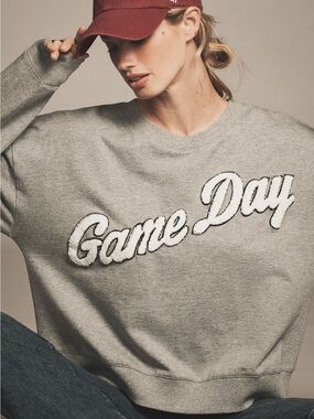 Maeve Anthropologie Game Day Crew-Neck Sweatshirt XXS